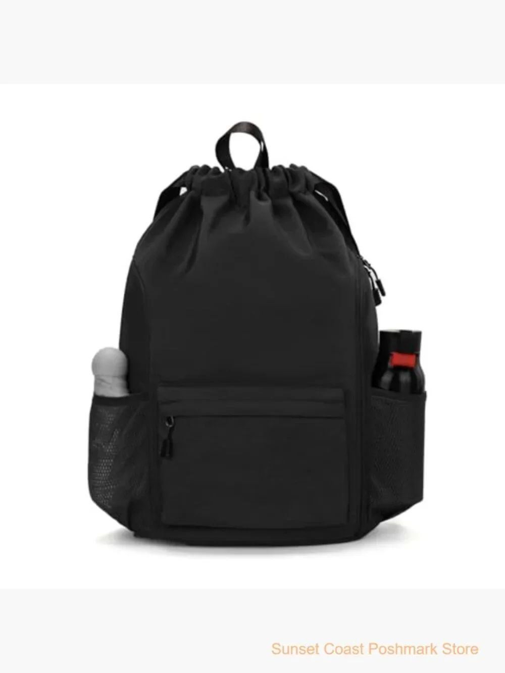 Waterproof Drawstring Gym Backpack Sports Bag with Multiple Pockets